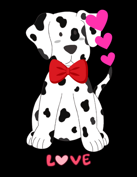 Dalmatian Love  Art Kit 11x14