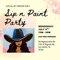 Sip and paint party at The Magnolia