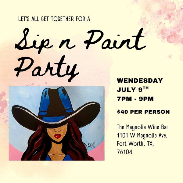 Sip and paint party at The Magnolia