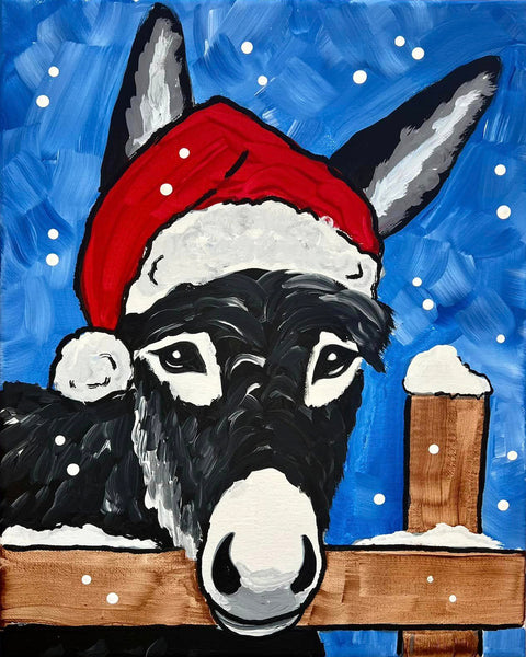Christmas Donkey Paint Kit 8x10