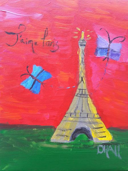 Eiffel Tower  Art Kit 8x10