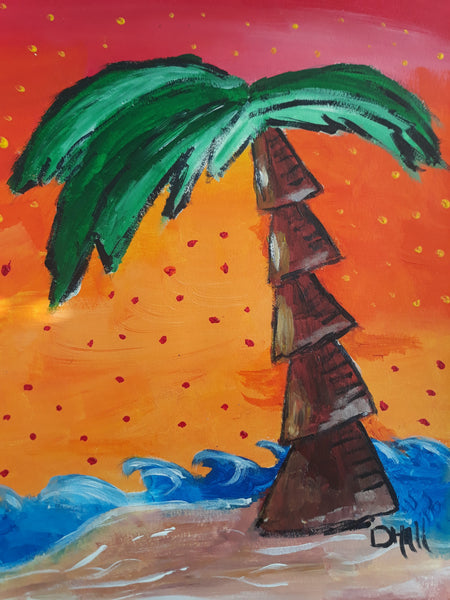 Palm Tree  Art Kit 11x14