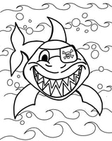 Pirate Shark Art Kit 8x10