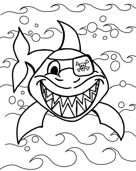 Pirate Shark Art Kit 8x10