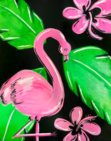 Funky Flamingo Art Kit 16x20