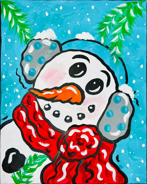 Happy Snowman 8x10